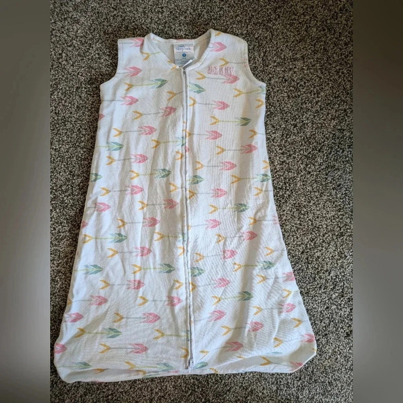 Halo Sleepsack for Babies Green Pink Cotton size Small 0-6mo - Picture 1 of 3